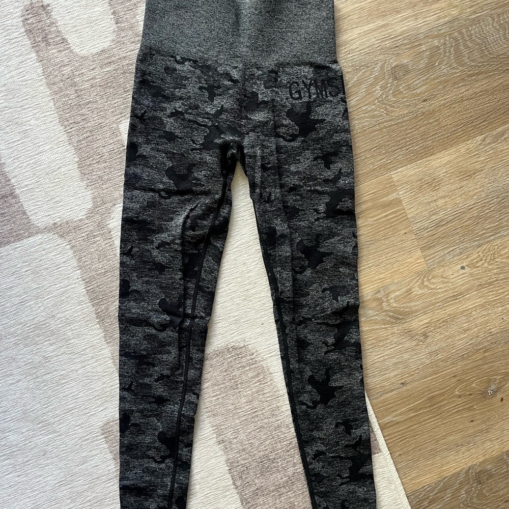 Original Gymshark Camo Leggings Black